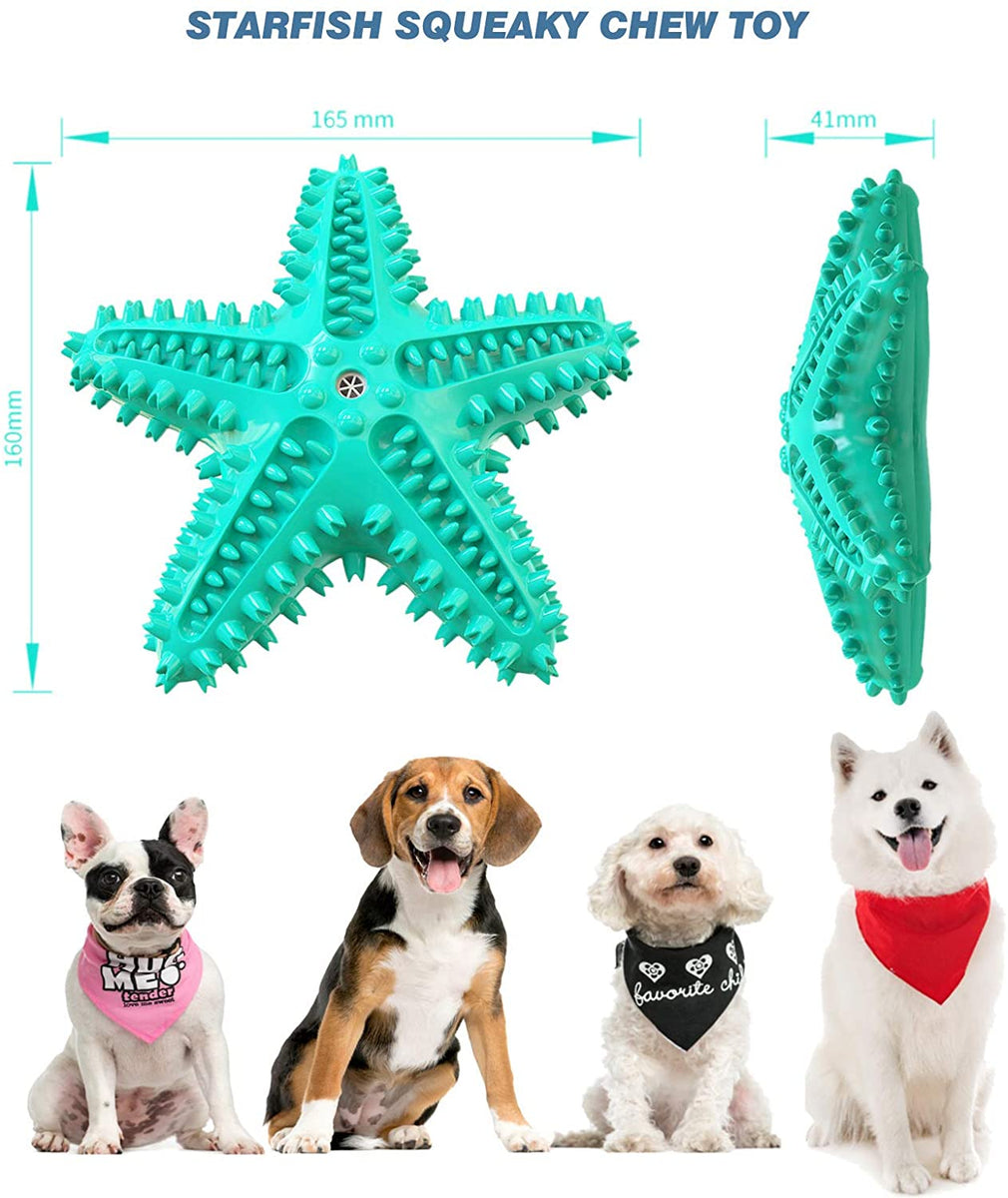 Dropship Dog Chew Toys, Natural Rubber Starfish-Shaped Dog Toys