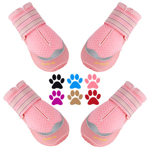  XSY&G Dog Boots,Waterproof Dog Shoes,Dog Booties with  Reflective Velcro Rugged Anti-Slip Sole and Skid-Proof,Outdoor Dog Shoes  for Medium to Large Dogs 4Ps-Size6 : Pet Supplies