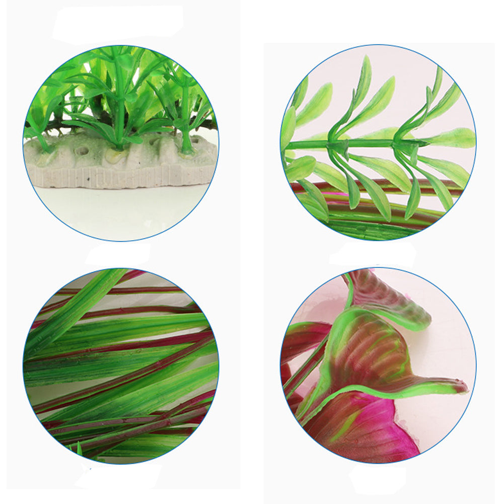 Grandi piante d'acquario Piante di plastica artificiali per la decorazione  dell'acquario 15,7 (40 cm) Pollici di altezza 7,09