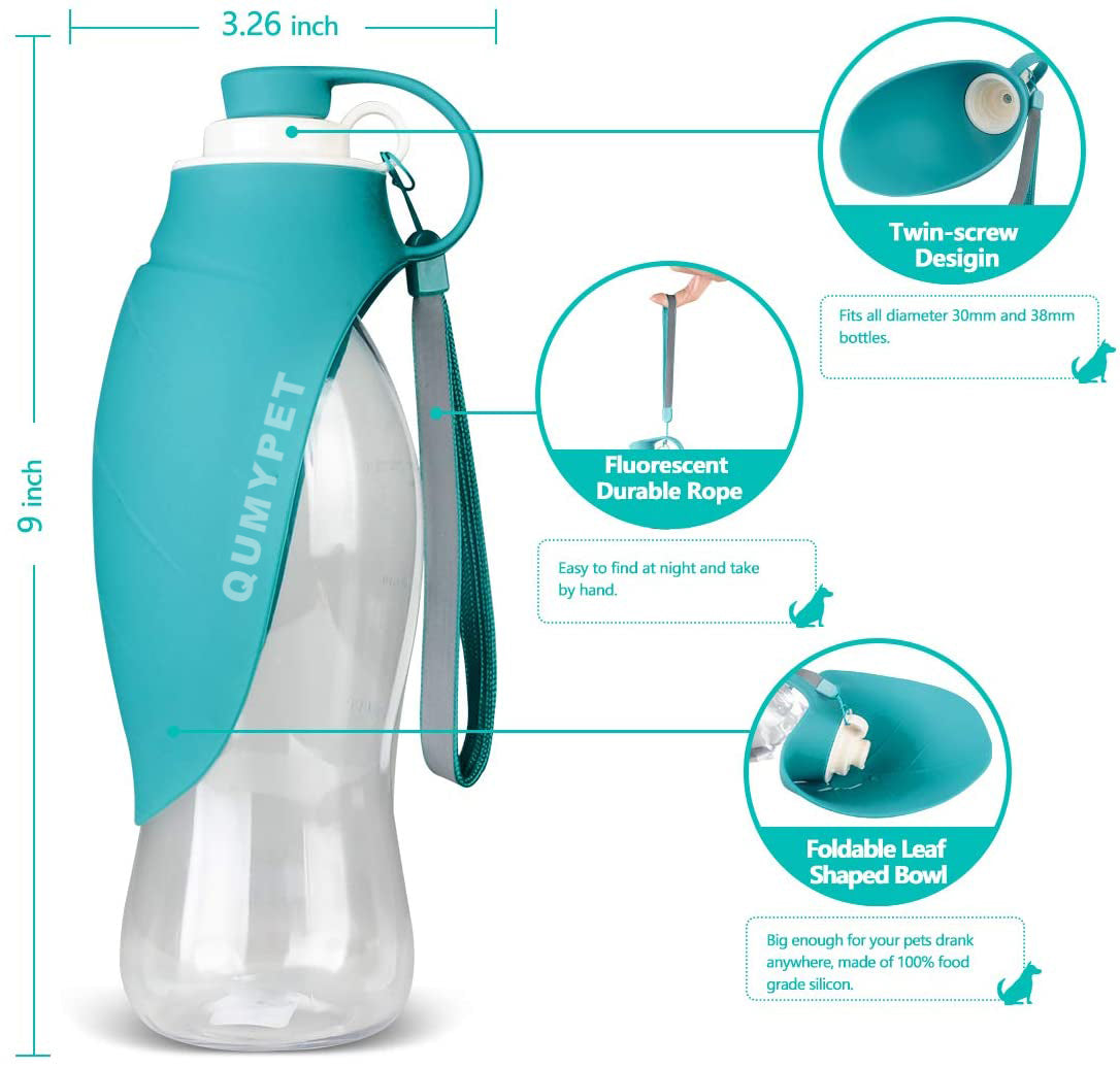 QUMY Pet Water Bottle 18oz