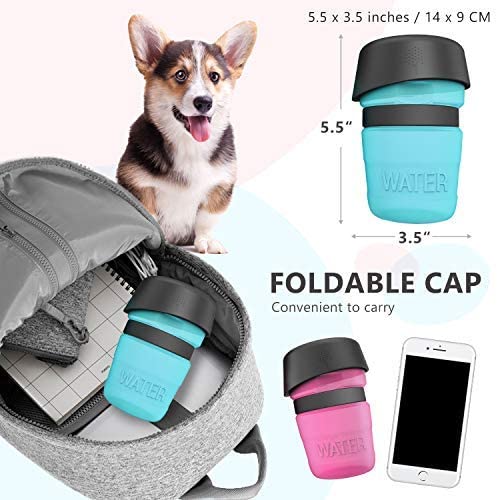 dog water bottle with cup