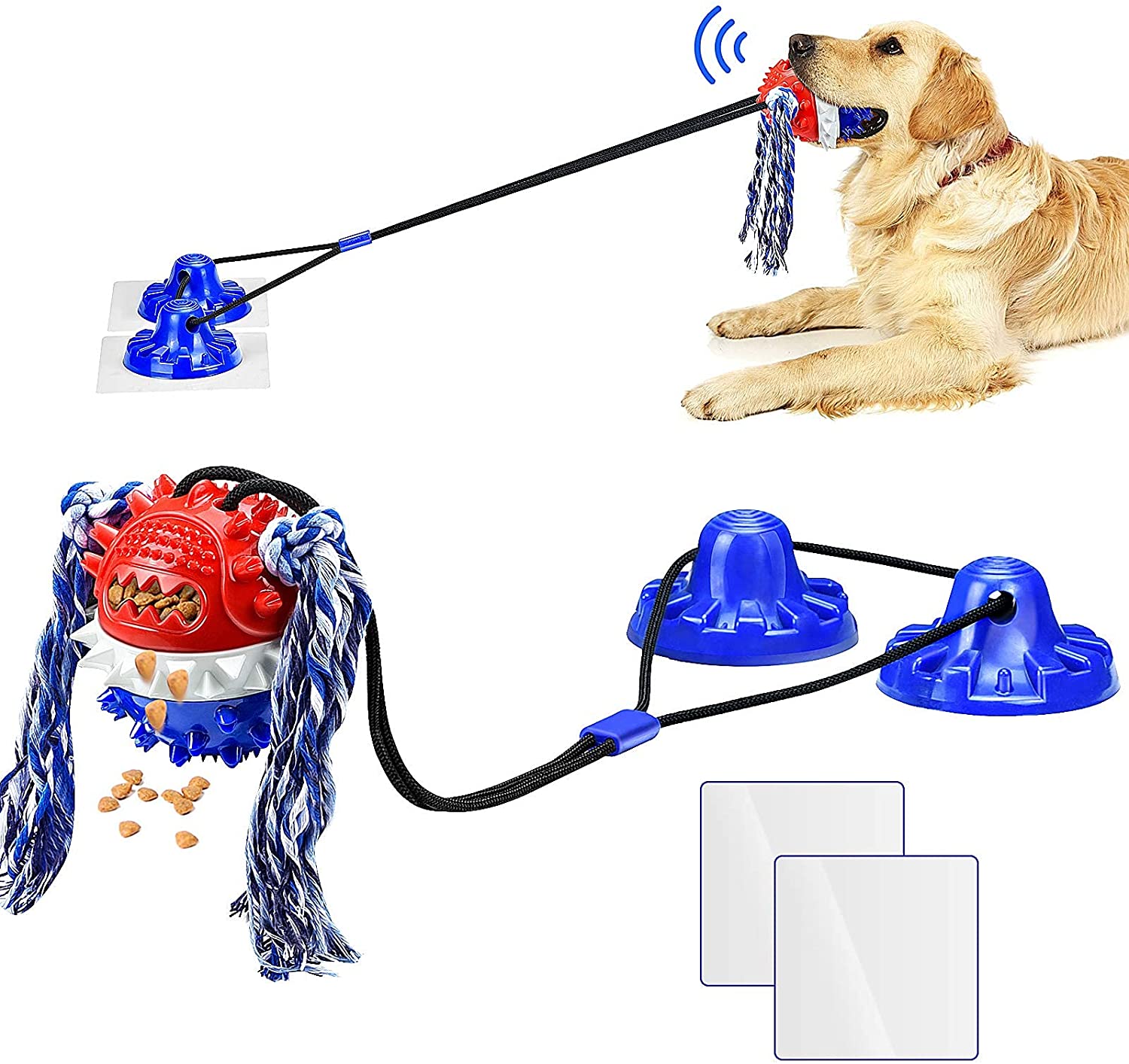QUMY Double Suction Cup Dogs Toys