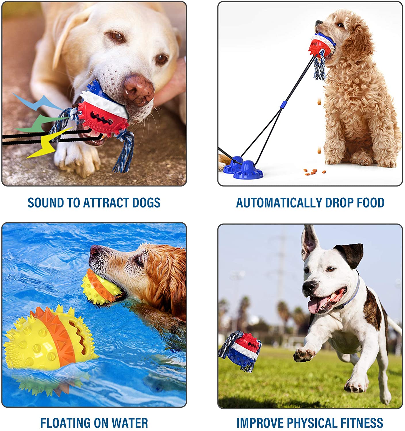 QUMY Double Suction Cup Dogs Toys - QUMY