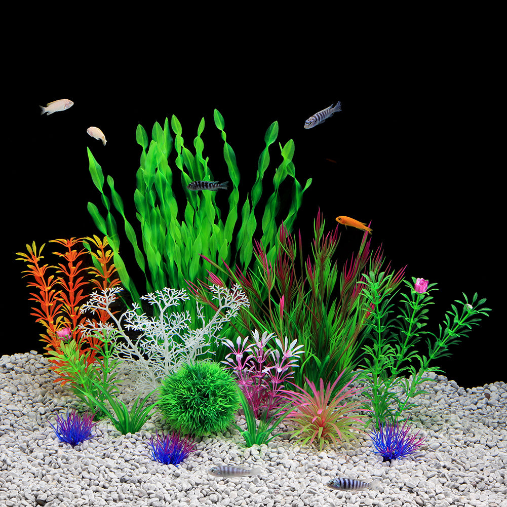 QUMY Aquarium Plants Plastic 14PCS - QUMY Pet