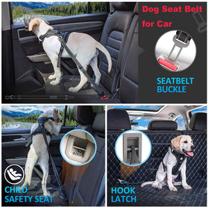 QUMY Dog Seat Belt Car Harness for Dogs Adjustable - QUMY