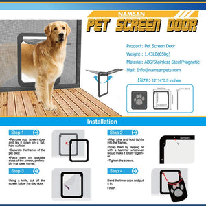 QUMY Pet Door for Screen Door - QUMY